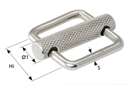 Belt buckle with movable bar A4 for 25mm belt, 10 pcs. 1 Belt buckle with movable bar A4 for 25mm belt, 10 pcs.