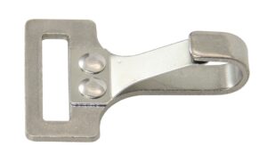 Webbing hooks A2 for 25mm webbing, 10 pieces.