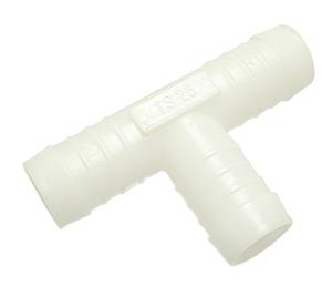Hose connector T-piece POM 25mm white 5pcs.