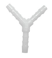 Hose connector Y-piece POM 10mm white 5pcs. 1 Hose connector Y-piece POM 10mm white 5pcs.