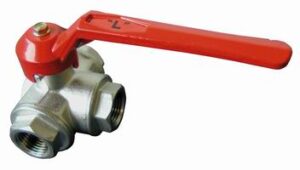 Ball valve, 3-way MsNi, 1½'