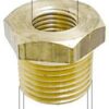Reducer with external and internal threads, brass 1¼" - 3/4".