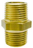 Double nipple with external thread, brass, 3/4". 1 Double nipple with external thread, brass, 3/4".