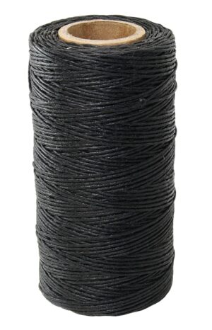 Hand sewing thread No. 8, waxed PES coarse 196m black