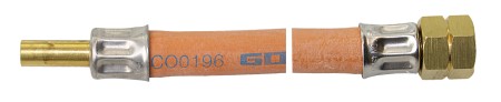 Gas hose with pipe fitting RST8 and union nut ¼'L 0.8m 1 Gas hose with pipe fitting RST8 and union nut ¼'L 0.8m