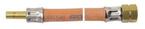 Gas hose with double pipe fittings RVS8 0.6m