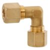 Pipe connector, 90° brass, double-ended pipe fitting RVS8