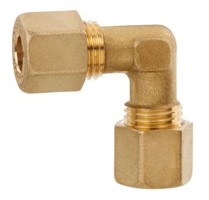 Pipe connector, 90° brass, double-ended pipe fitting RVS8 1 Pipe connector, 90° brass, double-ended pipe fitting RVS8