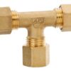 Pipe connector, brass T-piece with pipe fitting RVS8 2 gf0761400