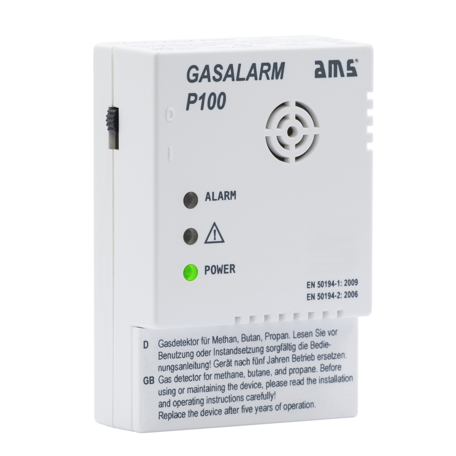 AMS Gas Alarm P100 12V 85dB 1 AMS Gas Alarm P100 12V 85dB