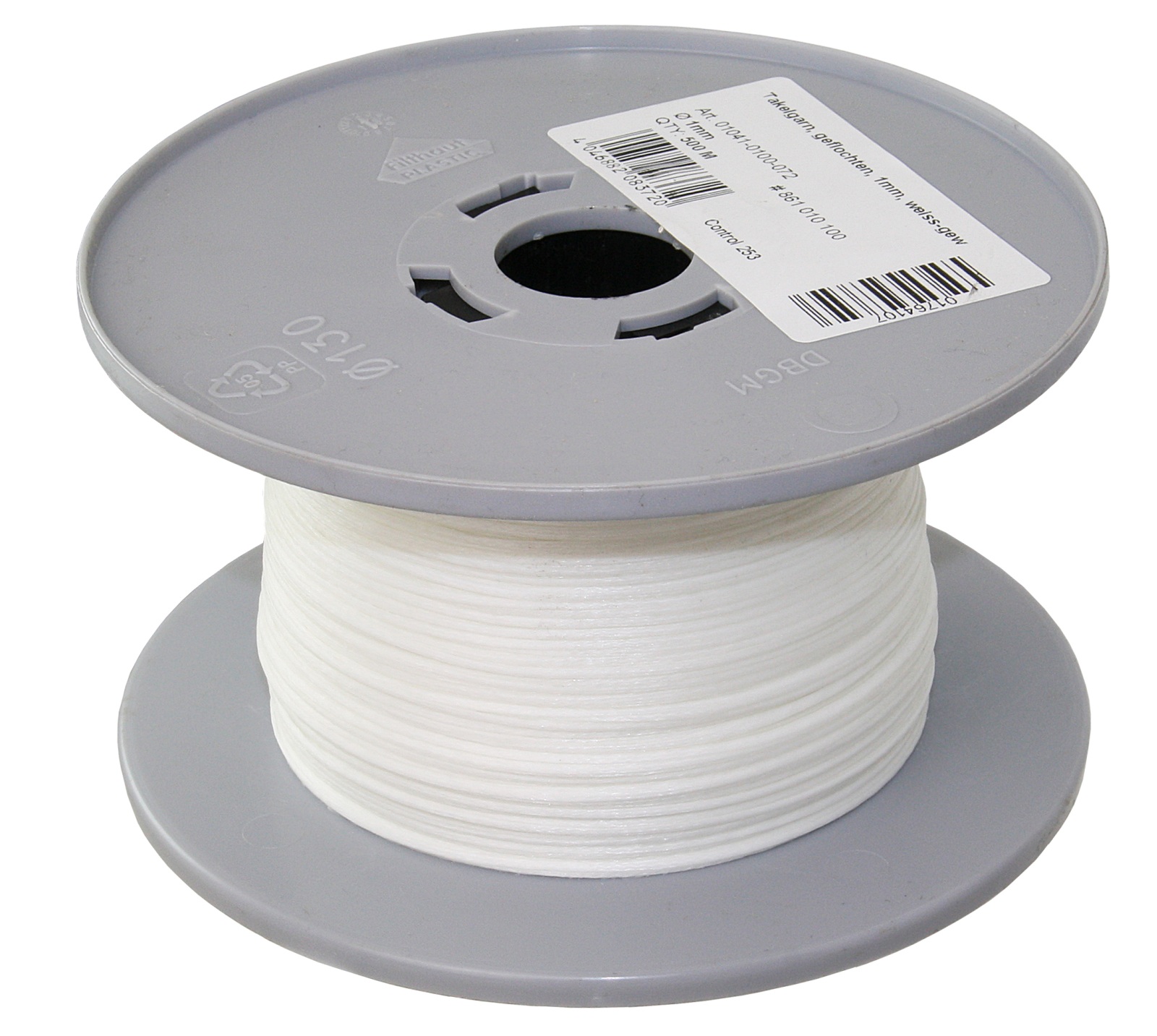 GLEISTEIN Rigging twine, waxed, braided 1mm white 500m 1 GLEISTEIN Rigging twine, waxed, braided 1mm white 500m
