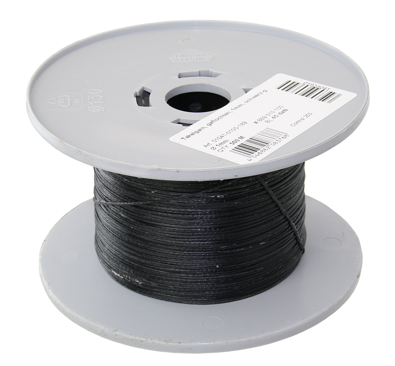 GLEISTEIN Rigging twine, waxed, braided 1mm black 500m 1 GLEISTEIN Rigging twine, waxed, braided 1mm black 500m