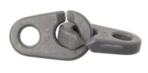 ALLEN Brummel hooks, aluminum, 50mm, for 10mm rope, 2 pcs. SB pack