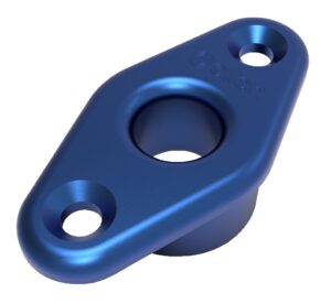 ALLEN deck fitting with flange aluminum eye 9mm blue