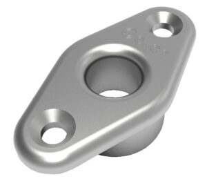 ALLEN deck fitting with flange aluminum eye 9mm silver