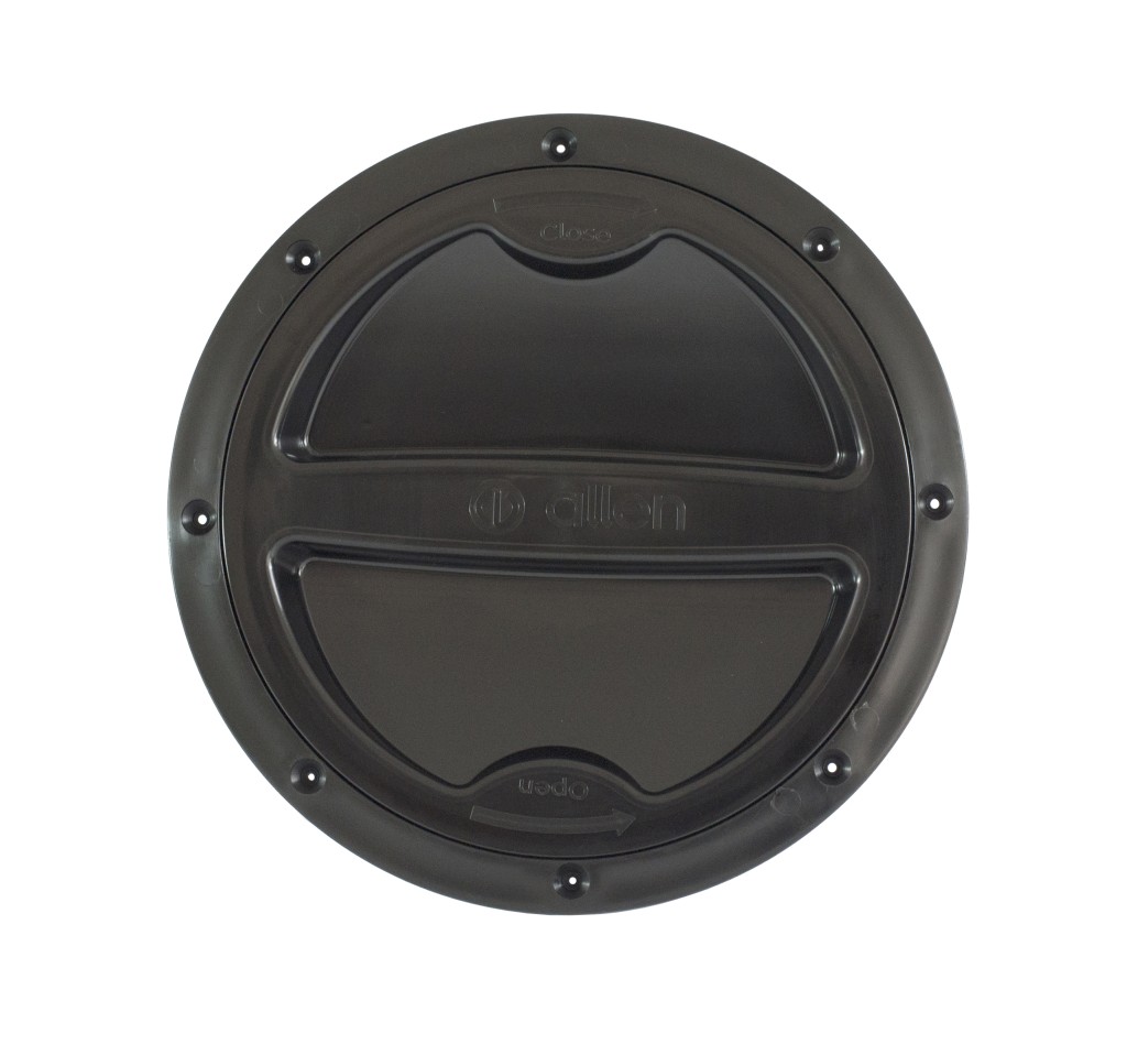 ALLEN inspection cover with screw closure, PP, 100mm, black 1 ALLEN inspection cover with screw closure, PP, 100mm, black