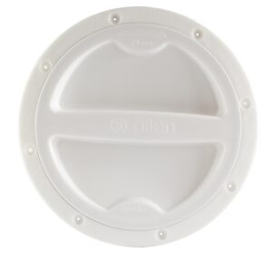ALLEN inspection cover with screw closure, PP, 148mm, white