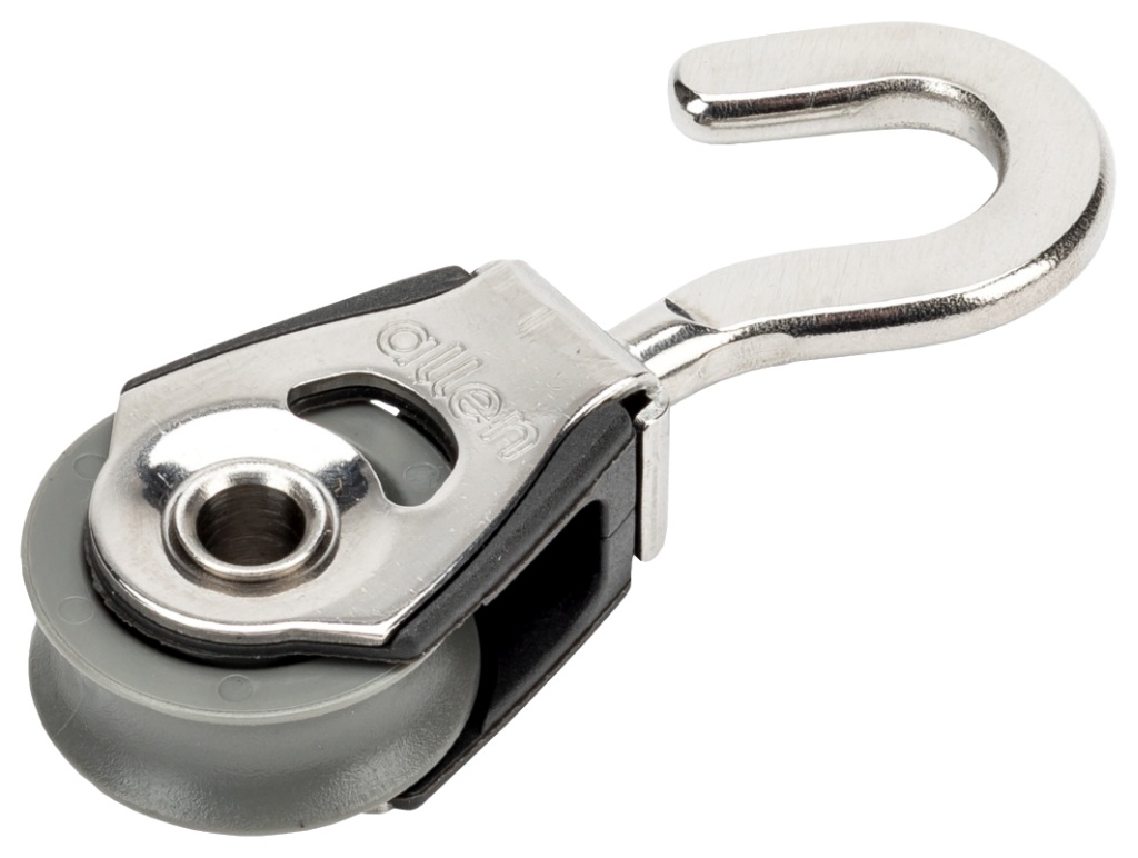 ALLEN single block, sliding, 20mm, rope 6mm, swivel hook 1 ALLEN single block, sliding, 20mm, rope 6mm, swivel hook