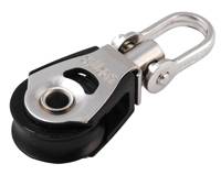 ALLEN single block, spherical, 20mm, rope 6mm, swivel shackle