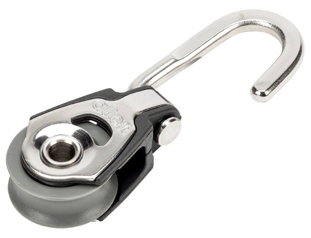 ALLEN single block sliding 20mm, rope 6mm, hook 1 ALLEN single block sliding 20mm, rope 6mm, hook