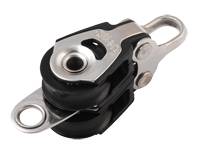 ALLEN double block, ball-bearing, 20mm, rope 6mm, headband/U-shaped bracket