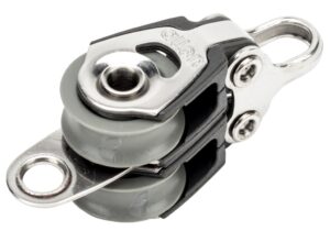 ALLEN double block sliding 20mm, rope 6mm, headband/U-shaped bracket
