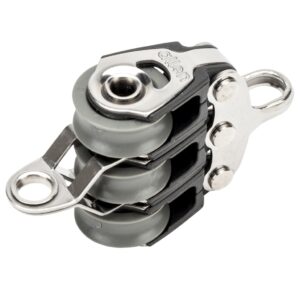 ALLEN triple block, sliding, 20mm, rope 6mm, eye, U-bolt