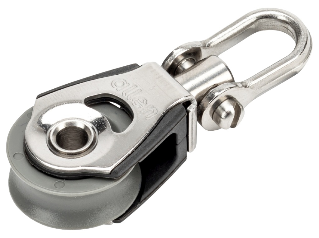 ALLEN single block sliding 30mm, rope 8mm, swivel shackle 1 ALLEN single block sliding 30mm, rope 8mm, swivel shackle