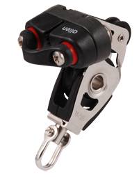 ALLEN violin block, spherical, 28/18mm, rope 8mm, swivel shackle/clamp