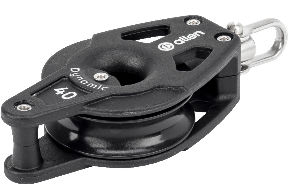 ALLEN single block, spherical, 40mm, rope 10mm, swivel shackle/U-shackle 1 ALLEN single block, spherical, 40mm, rope 10mm, swivel shackle/U-shackle