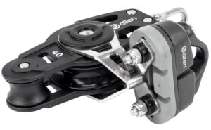 ALLEN violin block, spherical, 40/20mm, rope 6mm, swivel shackle/clamp