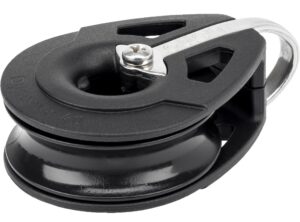 ALLEN single block, spherical, 40mm, rope 10mm, screwed head bracket