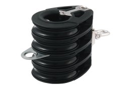 ALLEN quadruple block, ball-bearing, 60mm, rope 12mm, swivel/U-bolt 1 ALLEN quadruple block, ball-bearing, 60mm, rope 12mm, swivel/U-bolt