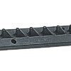 ALLEN hook rail curved aluminum 125mm with 10 hooks