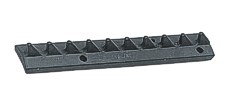 ALLEN hook rail curved aluminum 125mm with 10 hooks