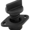 ALLEN Lenz plugs, non-slip screw closure, nylon, 18mm diameter, black, 10 pieces.