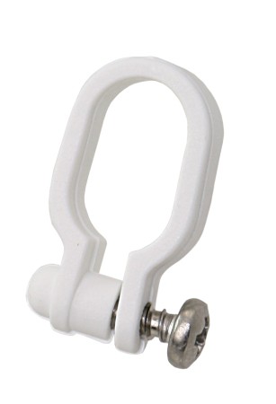 ALLEN mast slider shackles for screwing, nylon, 45mm, white, 10 pcs. 1 ALLEN mast slider shackles for screwing, nylon, 45mm, white, 10 pcs.