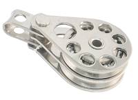 ALLEN double block, spherical, 38mm, wire rope 2-6mm, head clip