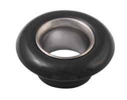 ALLEN deck fitting, round nylon with A4 eye 6mm black 10pcs. 1 ALLEN deck fitting, round nylon with A4 eye 6mm black 10pcs.