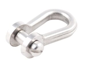 ALLEN flat shackles, rounded, with slotted screw, A4 pin 5mm, narrow