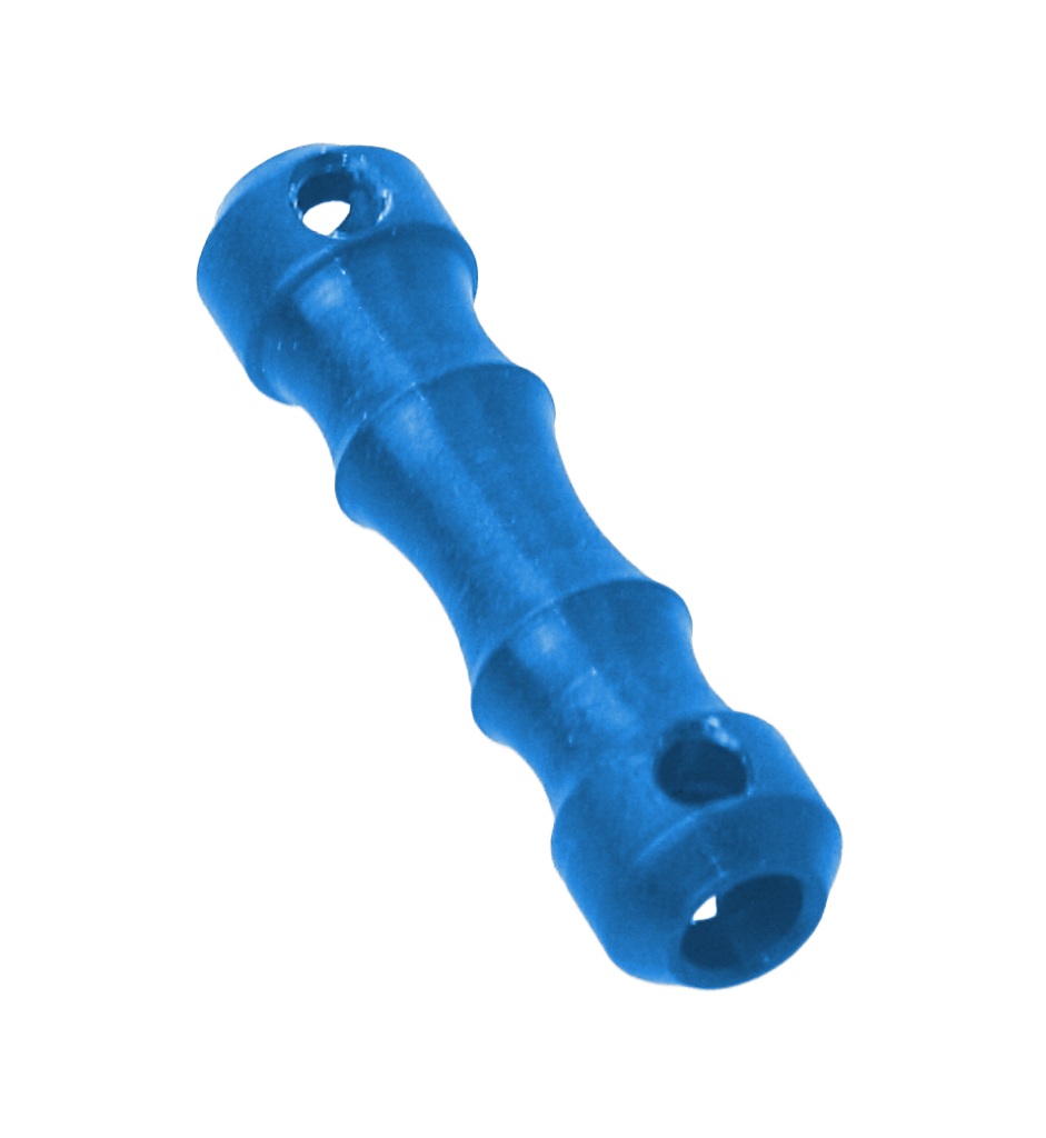 ALLEN rope bone aluminum 6mm, for rope 2-4mm, blue 1 ALLEN rope bone aluminum 6mm, for rope 2-4mm, blue