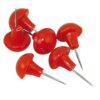 Stainless steel/plastic staples, 28x17mm, red