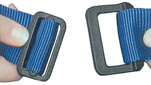 Nylon webbing gliders for 40mm webbing, black