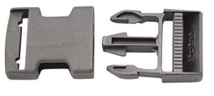 Nylon snap buckle for 50mm strap, black, 10 pieces.
