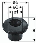 Tarpaulin button Nylon 13x11mm black 10pcs.