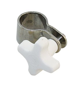 Pipe clamp with handle screw A4/nylon for 20mm pipe, screw 8mm inch