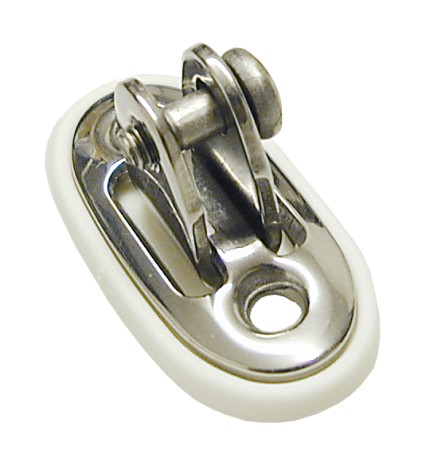 Convertible top fitting, swiveling A4/Nylon screw 6mm, white 1 Convertible top fitting, swiveling A4/Nylon screw 6mm, white