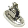 Convertible top fitting 45°, swiveling A4/Nylon screw 6mm, white
