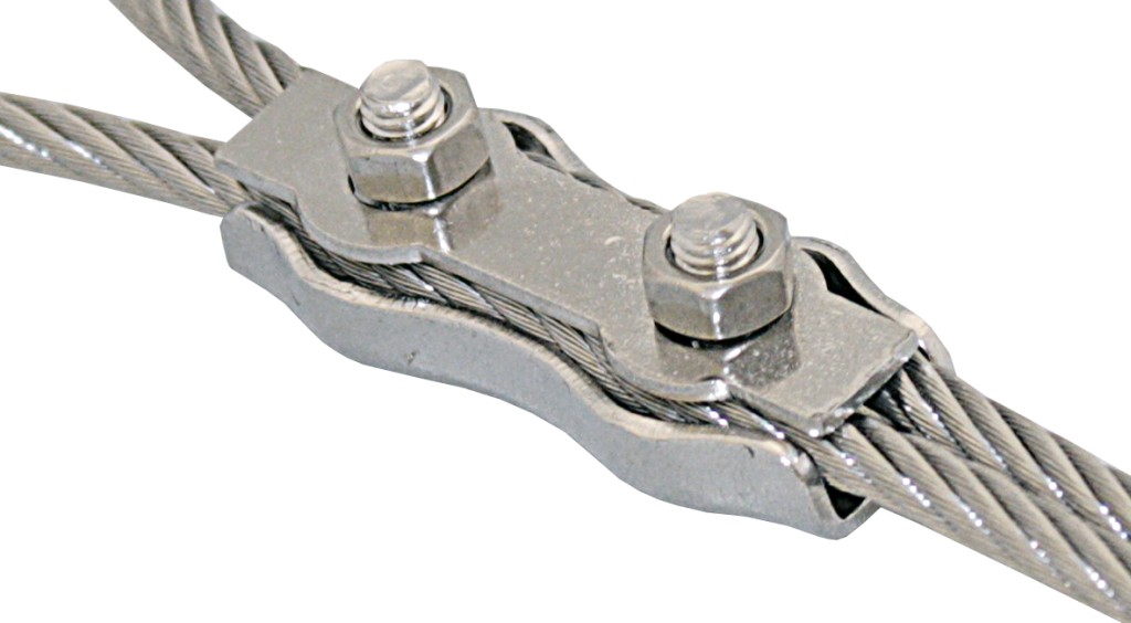 Duplex wire rope clamp A4 5mm 10pcs. 1 Duplex wire rope clamp A4 5mm 10pcs.