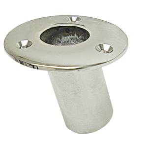 Built-in flagpole holder, angled MsCr 25mm